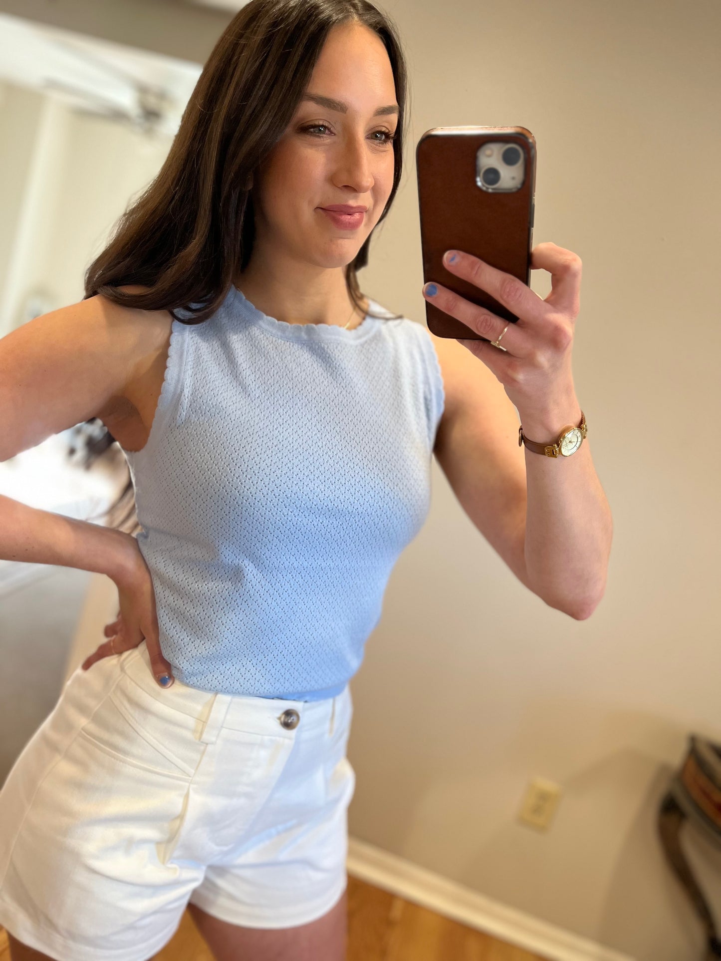 Super Soft Knit Pointell Tank