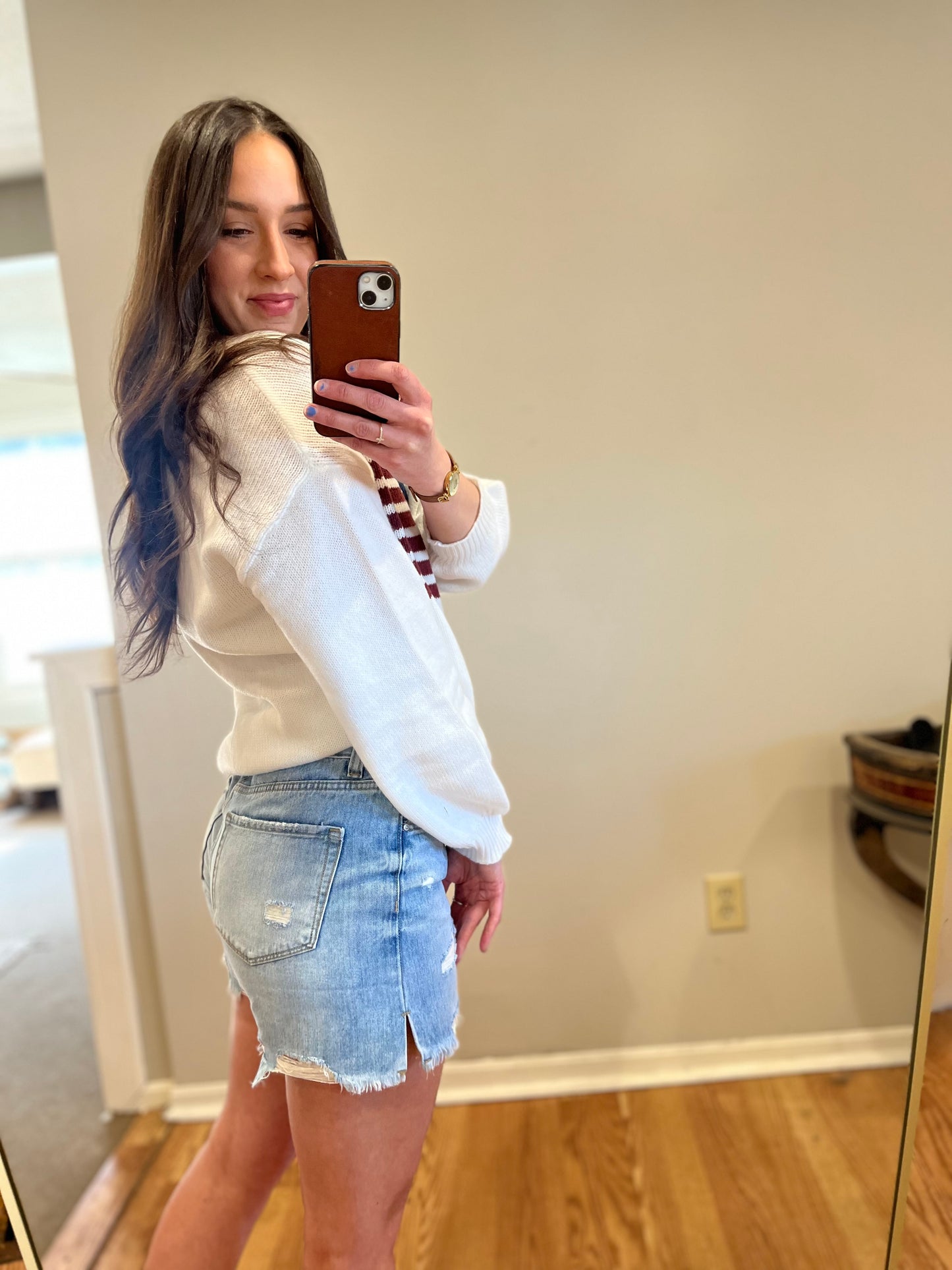 Mica Boyfriend Midi Denim Shorts