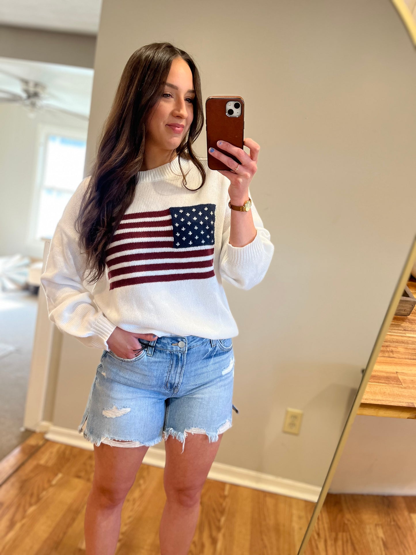 Mica Boyfriend Midi Denim Shorts